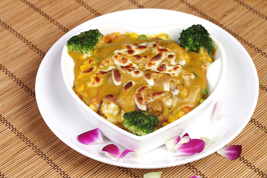 芝士焗咖喱雞飯