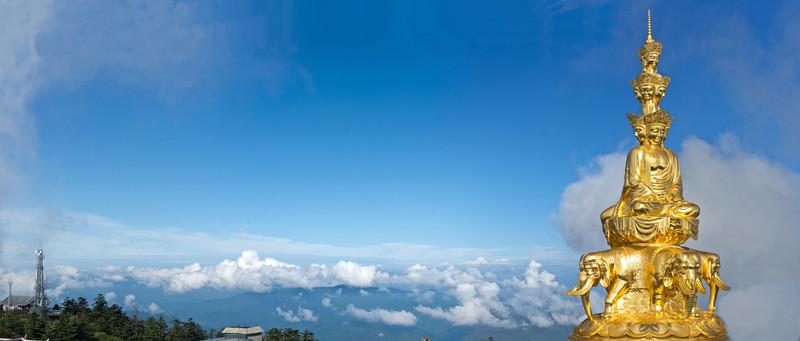 峨眉金頂高清全景圖