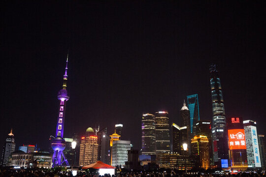 上海外灘夜景 東方明珠塔