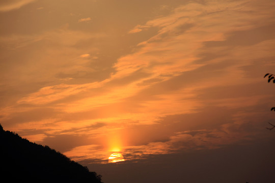 天空 紅霞 夕陽(yáng)