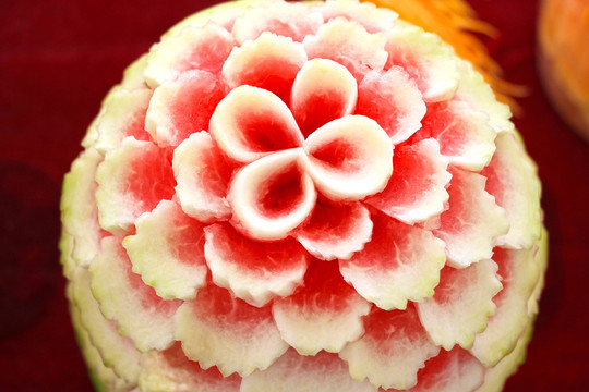 瓜果雕刻 西瓜雕花