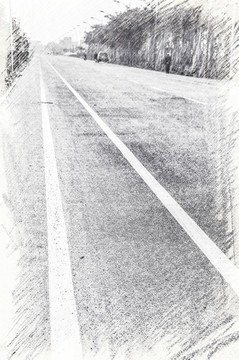馬路 素描