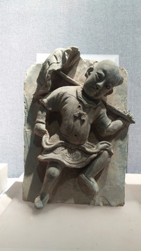 元代人物雕磚