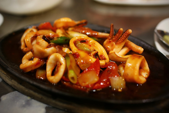 香辣鐵板魷魚