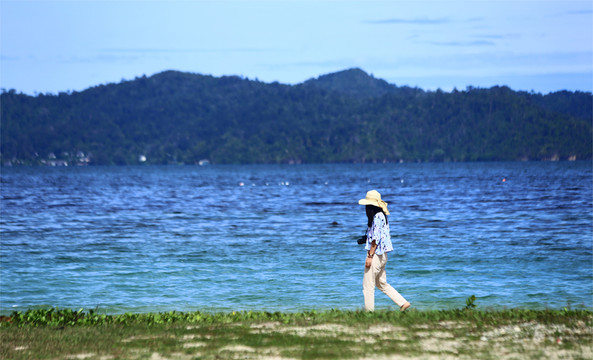 海邊漫步