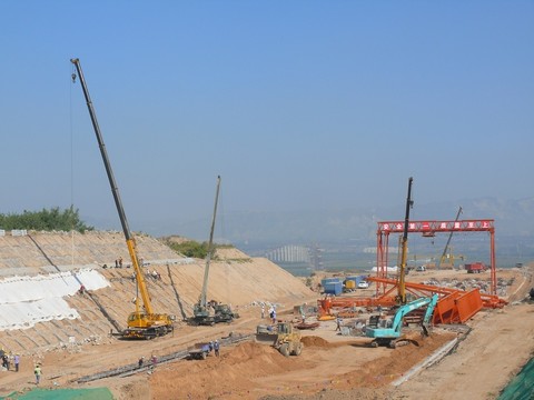 蒙華鐵路河津段工地