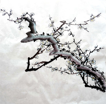 國(guó)畫(huà)白梅