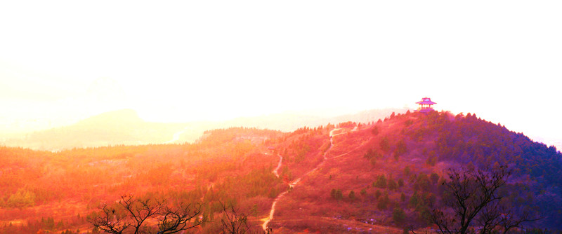 青山夕照 夕陽余暉