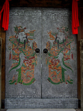 古建老門門神