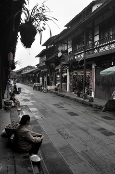 懷舊黑白古鎮(zhèn)街拍