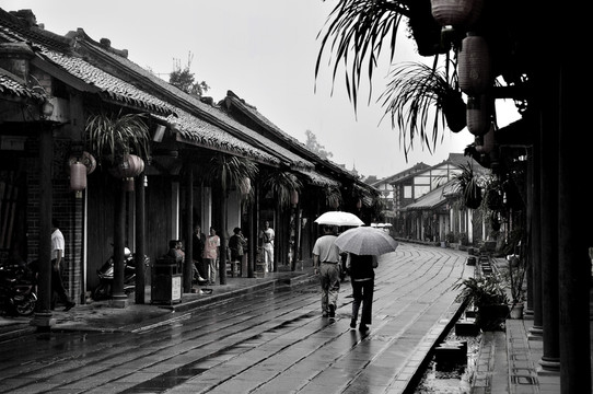 懷舊黑白古鎮(zhèn)街拍