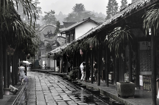 懷舊黑白古鎮(zhèn)街拍