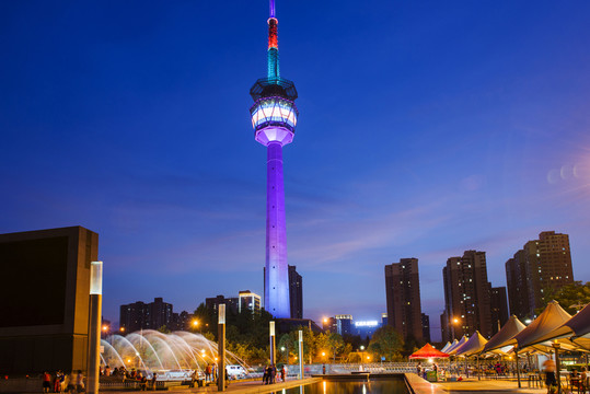 陜西西安電視塔夜景
