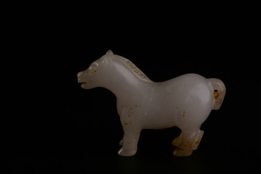玉石 白玉馬
