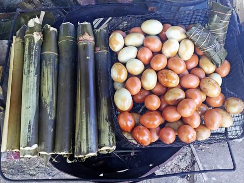 竹筒飯和烤蛋