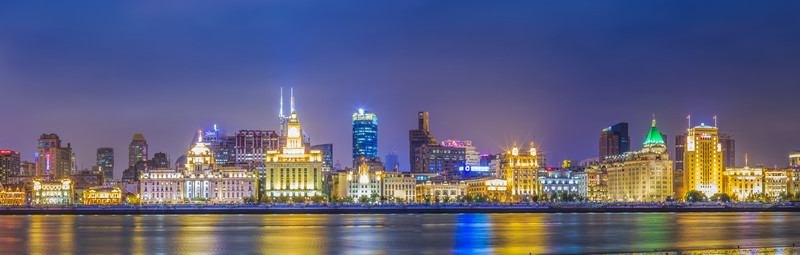外灘夜景全景