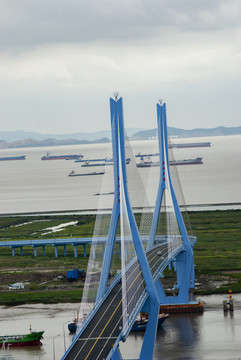 大橋 斜拉橋 港口 碼頭 橋梁