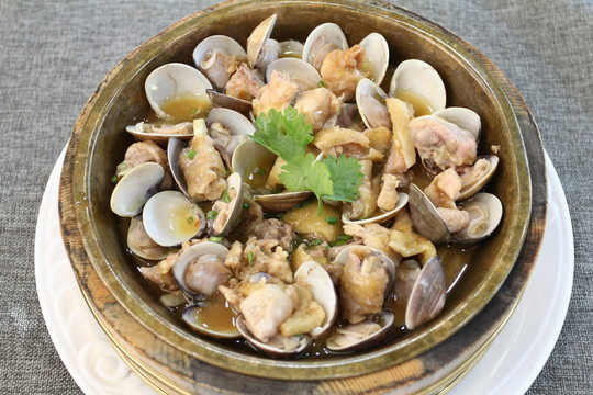 沙蜆蒸雞
