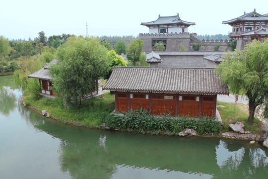 古代建筑 青磚灰瓦