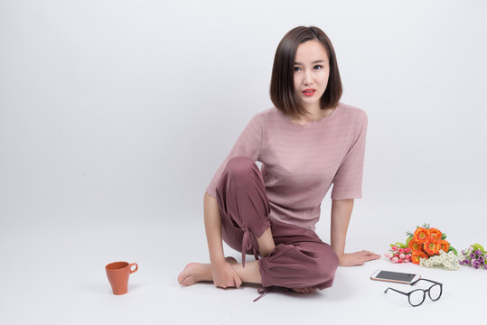 休閑女性
