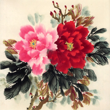 牡丹國(guó)畫 國(guó)畫牡丹