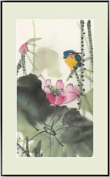 荷花國畫