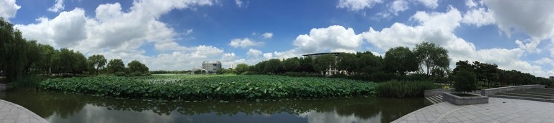 大學校園景色 全景圖