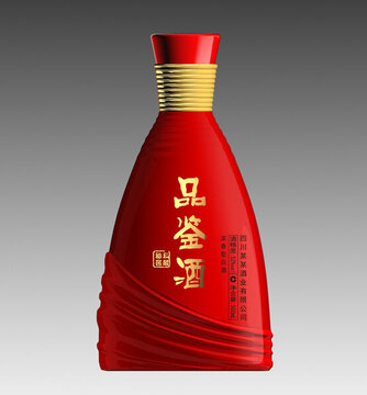酒瓶分層效果圖