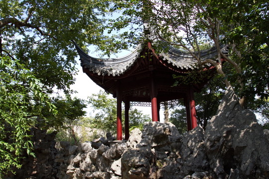六角攢尖亭 蘇州靈巖山寺