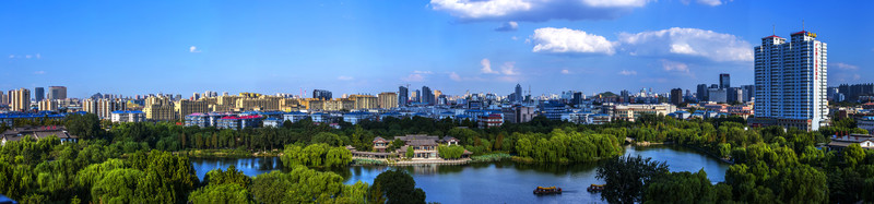 大明湖全景俯瞰圖