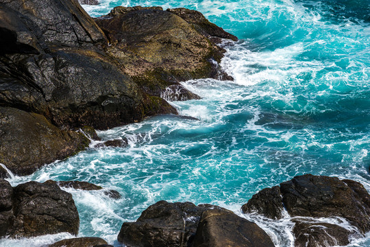 海南三亞蜈支洲島觀日巖風(fēng)景