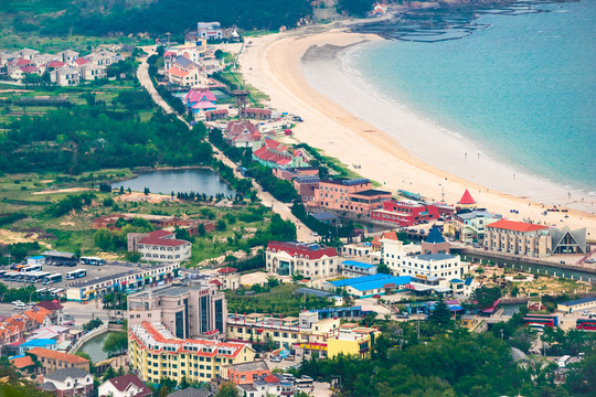 嶗山仰口百壽山俯瞰青島
