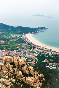嶗山仰口百壽山俯瞰青島