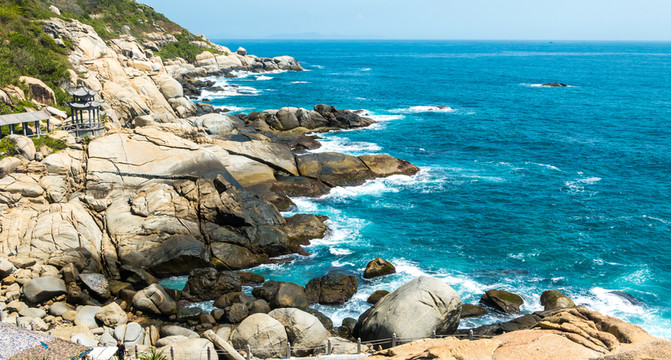 海南蜈支洲島觀日巖風(fēng)景
