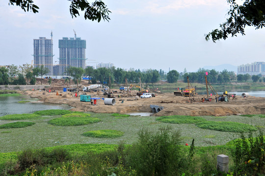 采沙船 采砂場(chǎng) 采沙船隊(duì)