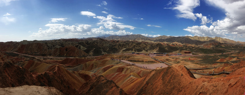 丹霞 山巒 地貌 全景 大圖