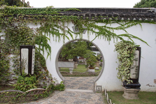 盆景 園門 拙政園