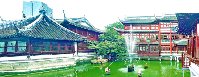 上海豫園 寬幅 大尺