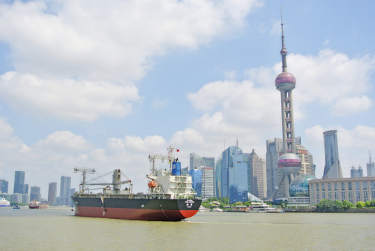 貨船 上海外灘