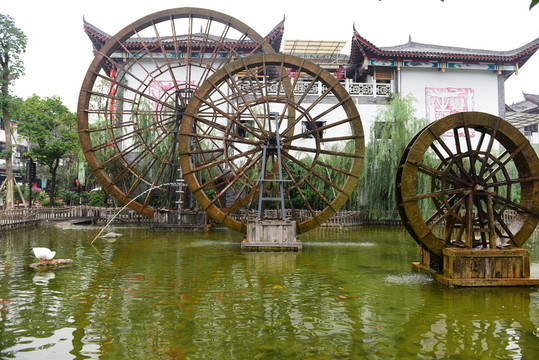 湖北恩施女兒城景區(qū)水車園風(fēng)景