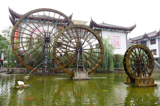 湖北恩施女兒城景區(qū)水車園風(fēng)景