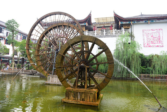湖北恩施女兒城景區(qū)水車園風(fēng)景