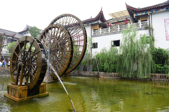 湖北恩施女兒城景區(qū)水車園風景