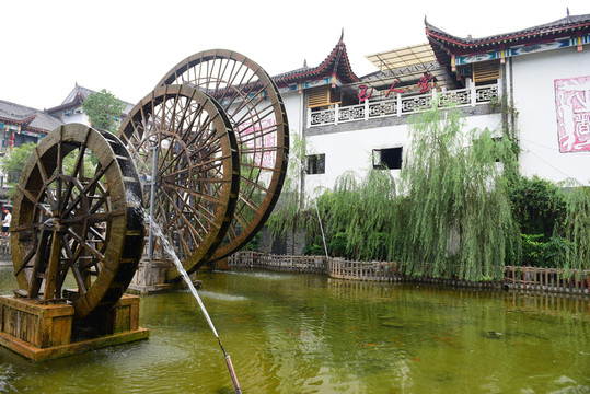 湖北恩施女兒城景區(qū)水車園風(fēng)景