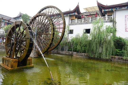 湖北恩施女兒城景區(qū)水車園風(fēng)景