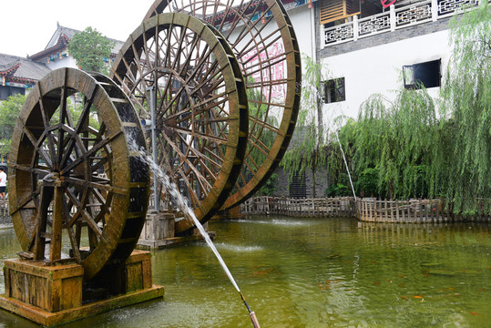 湖北恩施女兒城景區(qū)水車園風(fēng)景