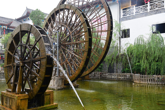 湖北恩施女兒城景區(qū)水車園風(fēng)景