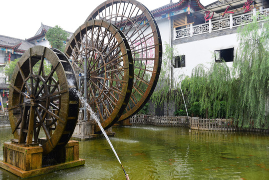 湖北恩施女兒城景區(qū)水車園風(fēng)景
