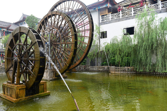 湖北恩施女兒城景區(qū)水車園風(fēng)景