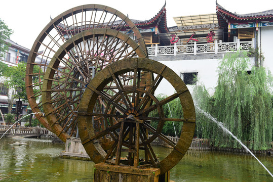 湖北恩施女兒城景區(qū)水車園風(fēng)景